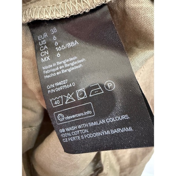 H&M Divided Olive Green Button Up Long Sleeve Women's US 6 EUR 38 NWT - Picture 4 of 5